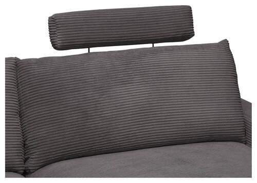 Naslon Za Glavu Cora - tamno siva, Moderno, metal/tekstil (63/57/40cm) - Mömax