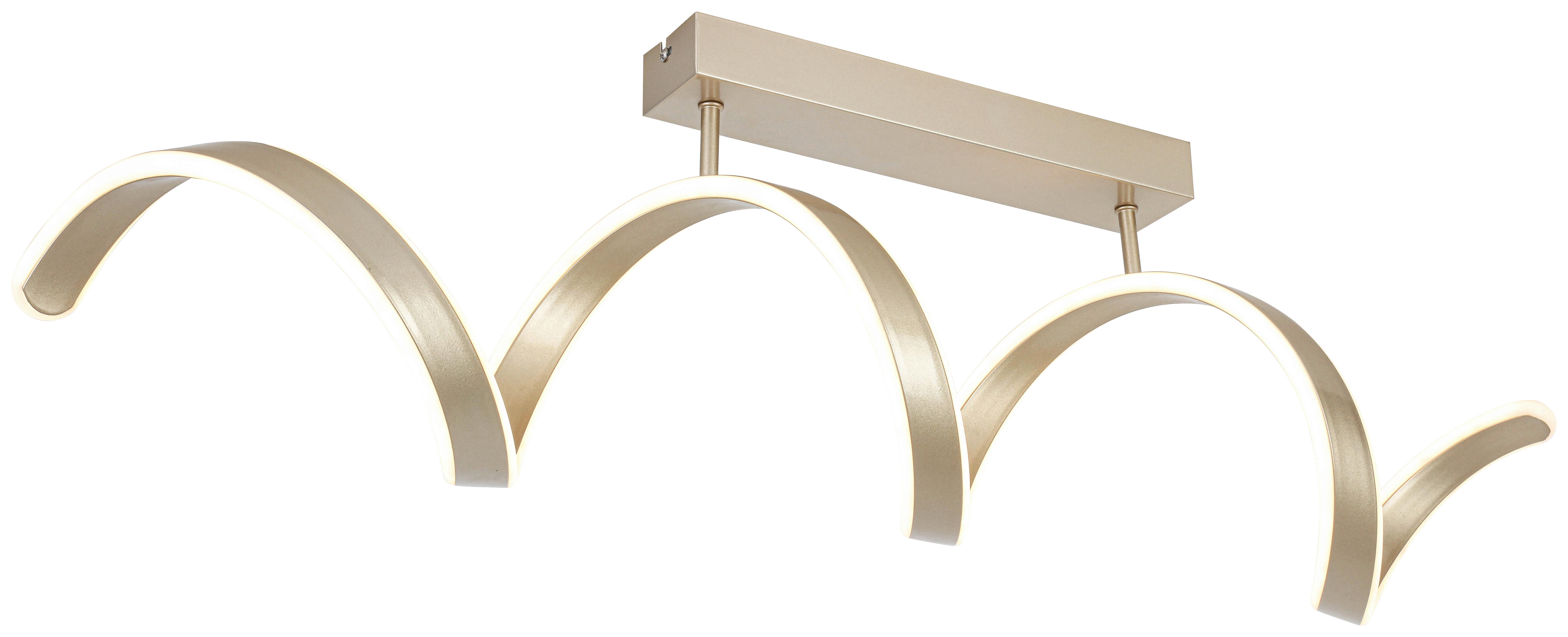 Plafonieră cu LED Chamo - șampanie, Modern, plastic/metal (90/18/27cm) - Mömax