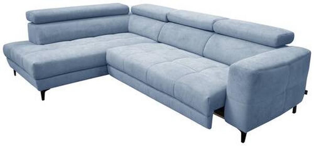 Colțar EMMA - albastru, Modern, textil (210/47/301cm) - Mömax