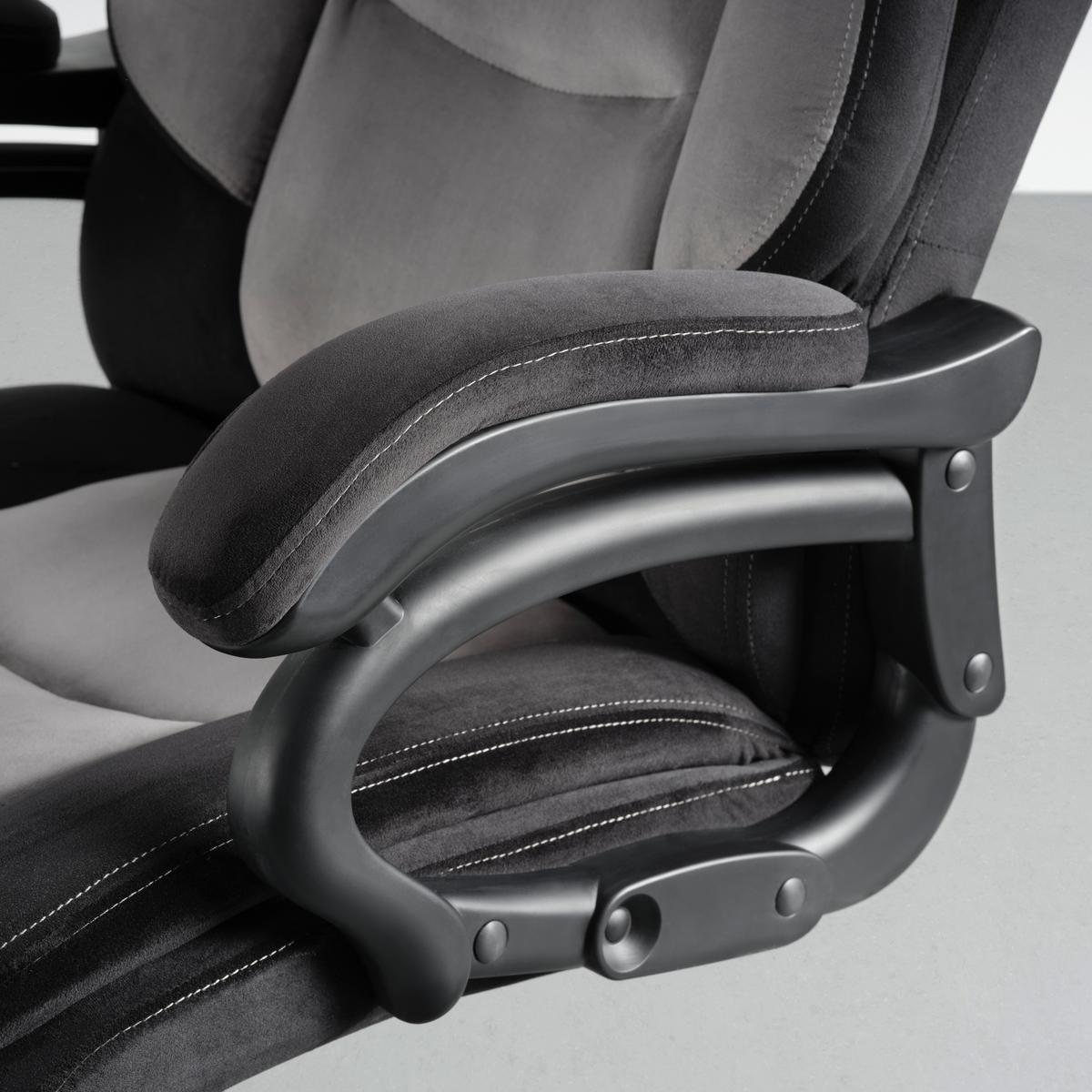 Chefsessel Alwin in Grau/Schwarz - Schwarz/Grau, Modern, Holz/Kunststoff (84/119/67cm) - Mömax