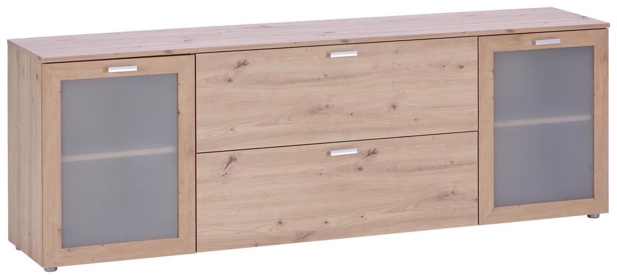 Tv Komoda Xeno - hrast Artisan, Moderno, staklo/drvni materijal (180/62/37cm) - Modern Living