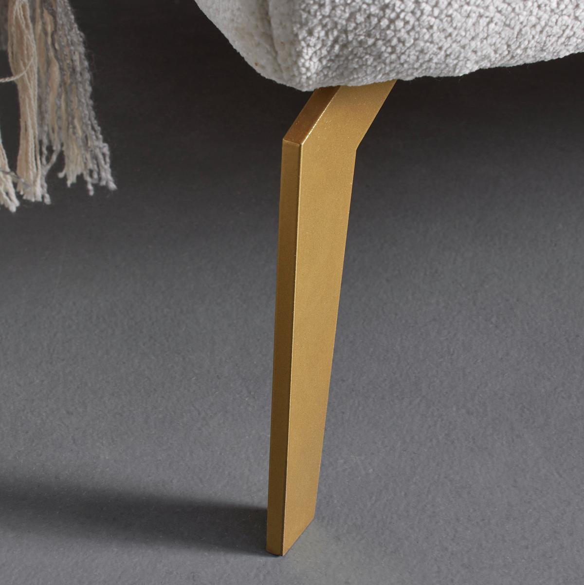 Boxbett Jolin in Creme ca. 180x200cm - Goldfarben/Creme, Holz/Holzwerkstoff (180/200cm) - Premium Living