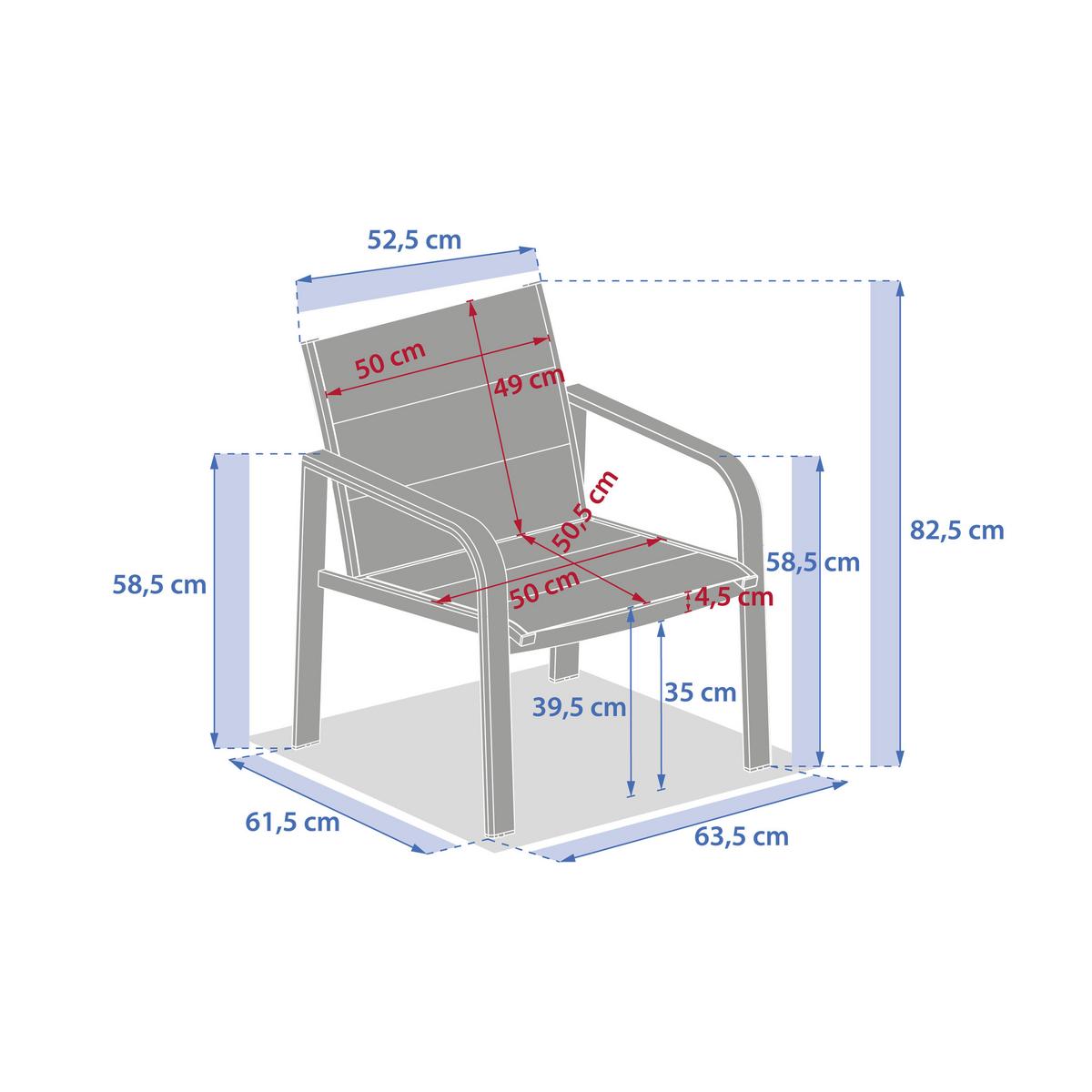 Vrtni Set Piazza - siva, Basics, metal/tekstil (237/153/85cm)
