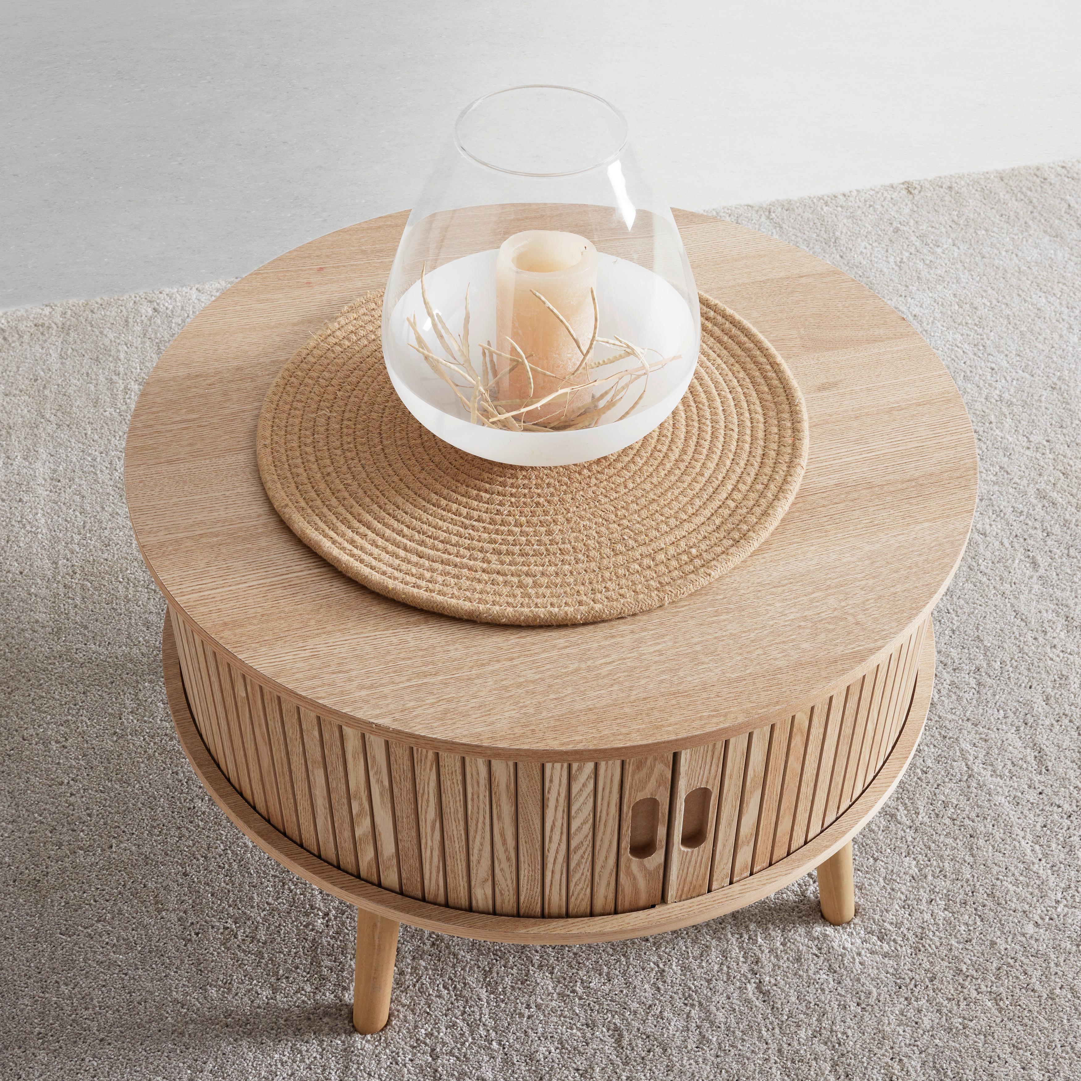 SOFFBORD SKANDY - naturfärgad, Modern, trämaterial/trä (60/40cm) - Premium Living