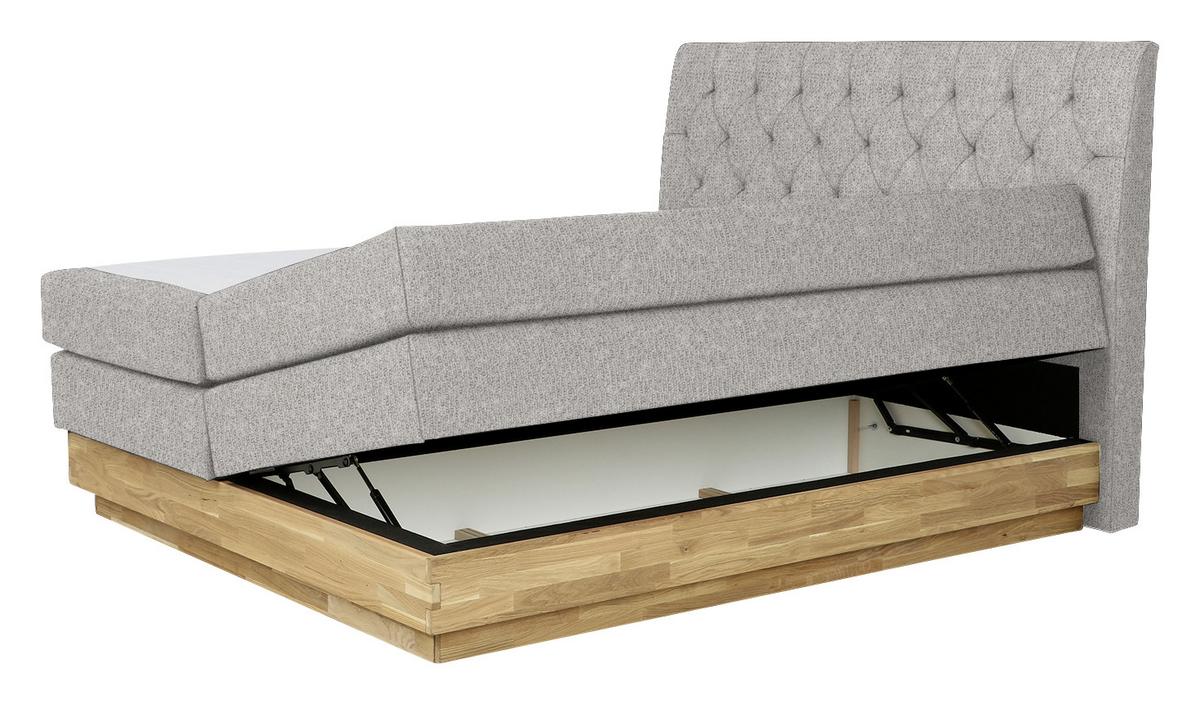 Boxspringbett Marie in Taupe ca. 180x200cm - Taupe, Holz/Kunststoff (180/200cm) - Zandiara