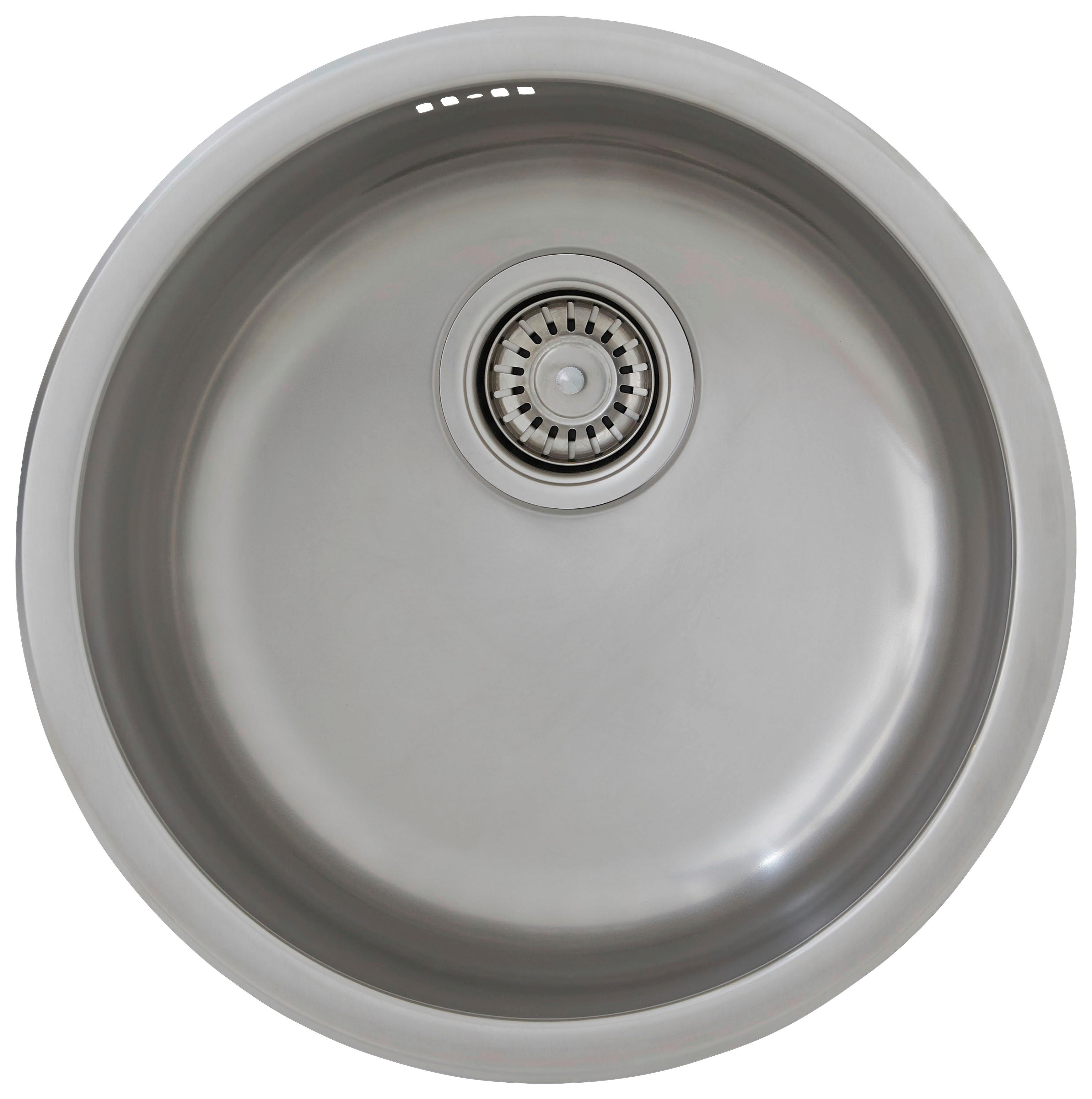 Einzelbecken Portland ca. 44,6/17/44,6 cm Edelstahl - Edelstahlfarben, Trend, Metall (44,6/17/44,6cm) - Respekta