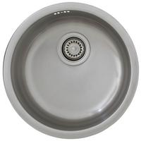 Einzelbecken Portland ca. 44,6/17/44,6 cm Edelstahl - Edelstahlfarben, Trend, Metall (44,6/17/44,6cm) - Respekta