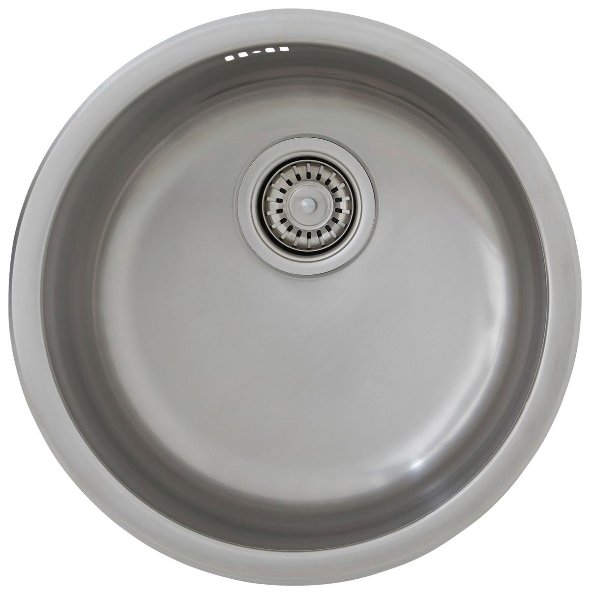 Einzelbecken Portland ca. 44,6/17/44,6 cm Edelstahl - Edelstahlfarben, Trend, Metall (44,6/17/44,6cm) - Respekta