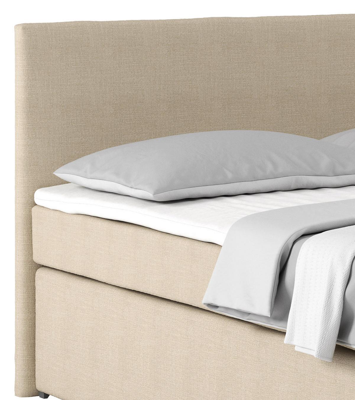 Boxspring Krevet Nero - boje kroma/krem, Konvencionalno, tekstil/metal (160/200cm) - Best Price