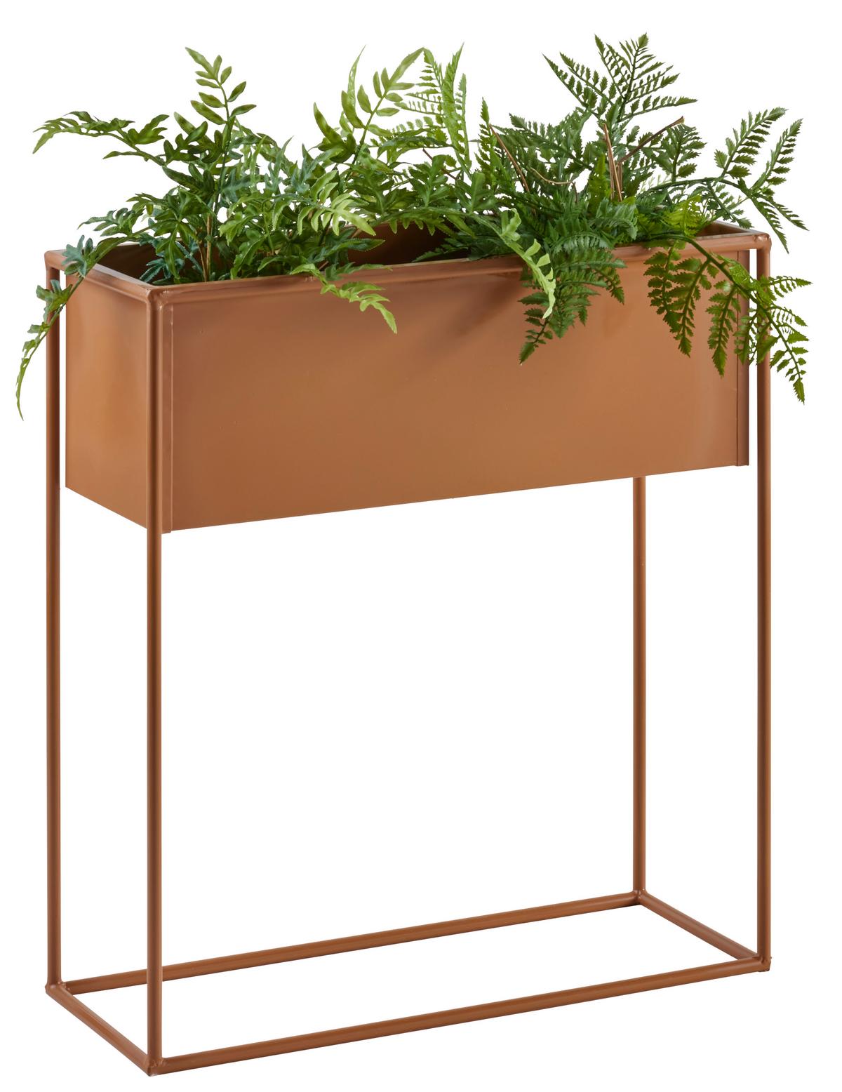OSŁONKA NA DONICZKĘ CASTA I -PAZ- - brązowy, Basics, metal (47/50/18cm) - Modern Living