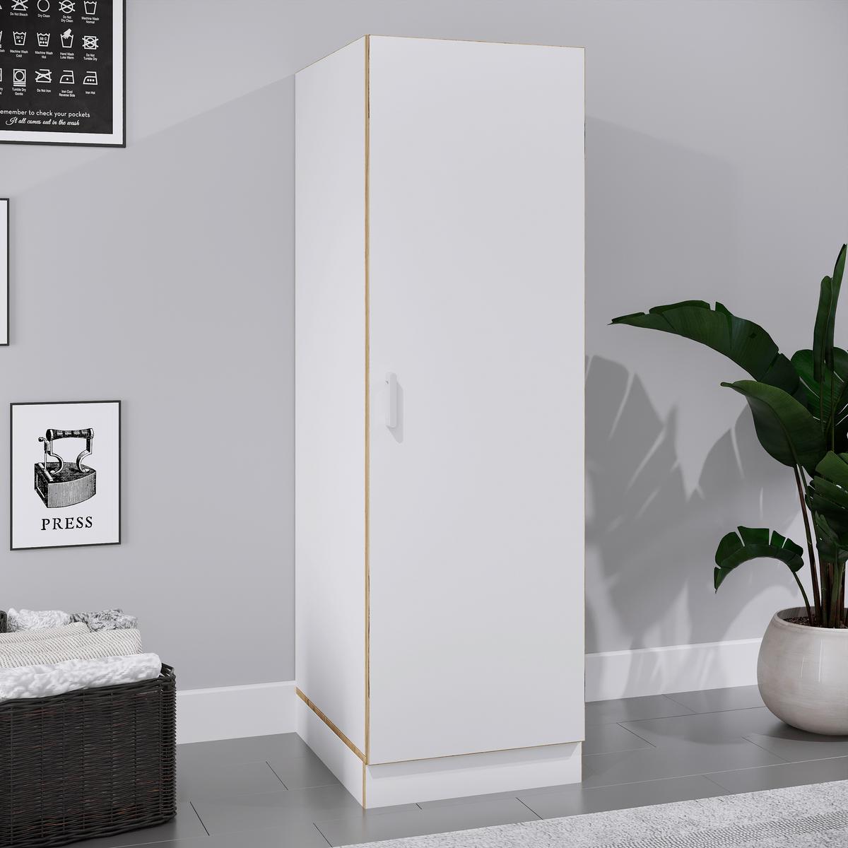 Wäscheschrank Rislo - Honigeiche/Weiss, Trend, Holzwerkstoff/Kunststoff (50/162/60cm) - MID.YOU