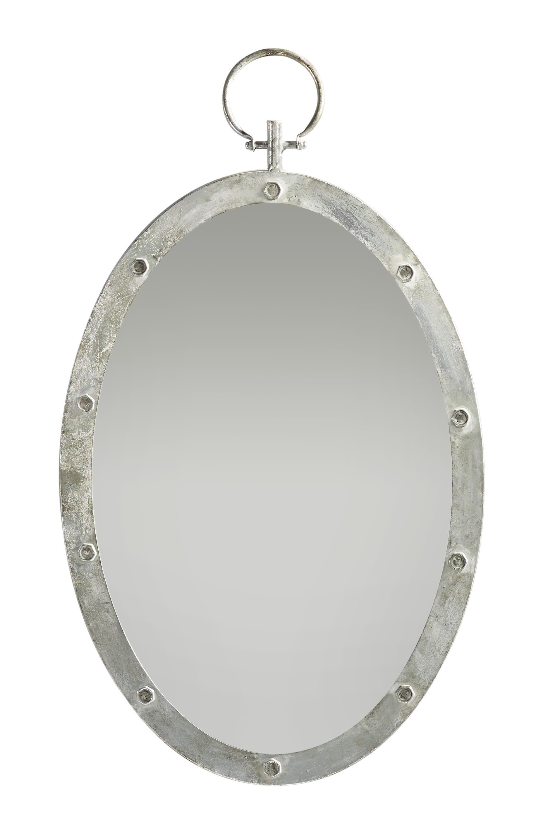 Spiegel in Silber ca. 45/70/4,5 cm 'Kara' - Silberfarben/Grau, MODERN, Glas/Holzwerkstoff (45/70/4,5cm) - Bessagi Home