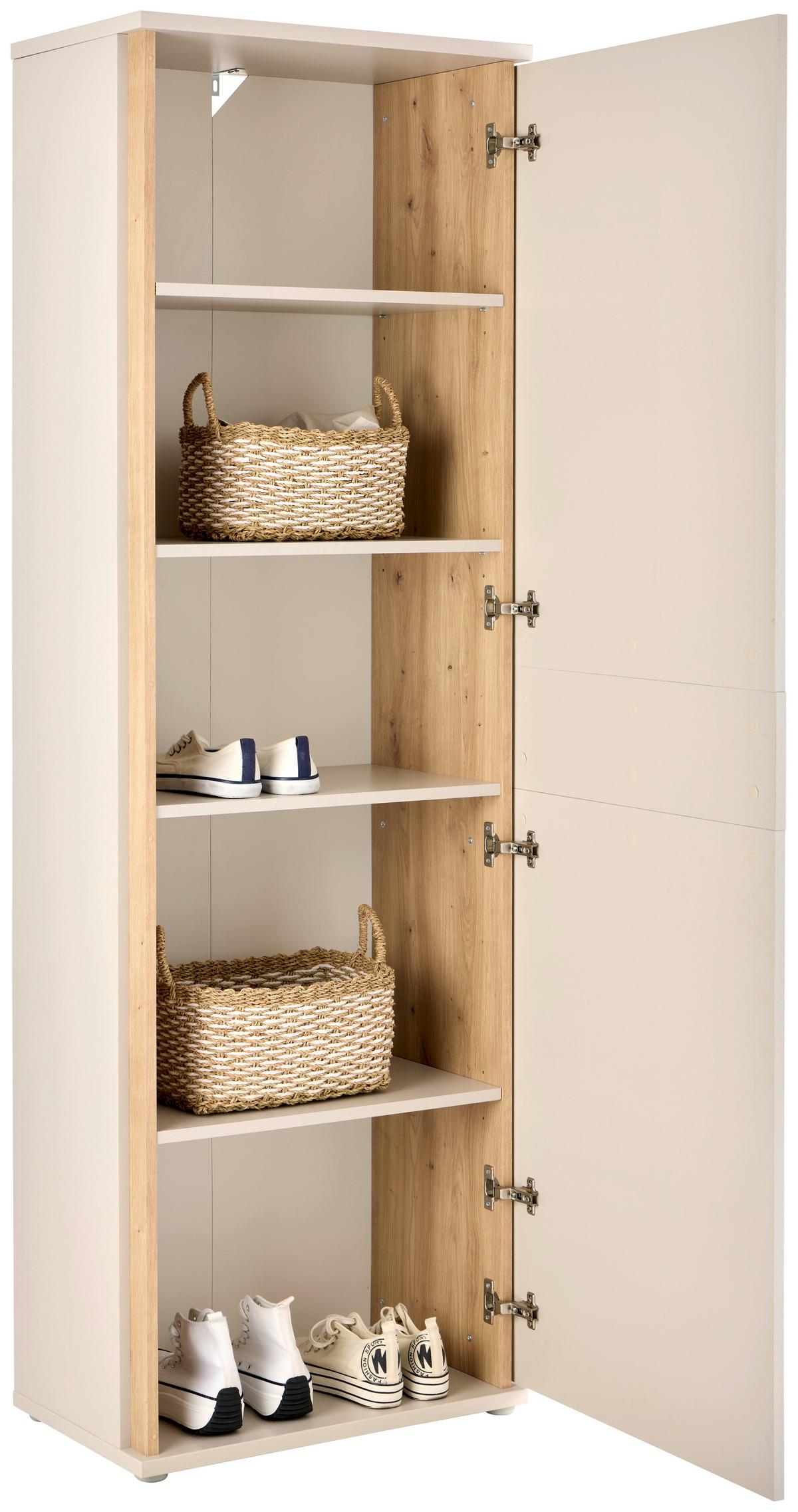 Dulap pentru pantofi ANTONIO 7 - cașmir/stejar Artisan, Trend, material pe bază de lemn (61/189,9/37,5cm) - Modern Living