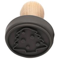 Ștampilă fursecuri Pure Christmas - gri, Konventionell, plastic/lemn (10/7,5cm) - Modern Living