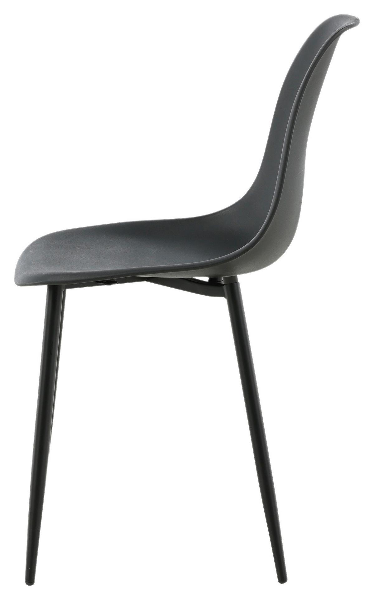STUHL-SET POLAR - Schwarz, Design, Kunststoff/Metall (45,5/81/58cm) - Livetastic