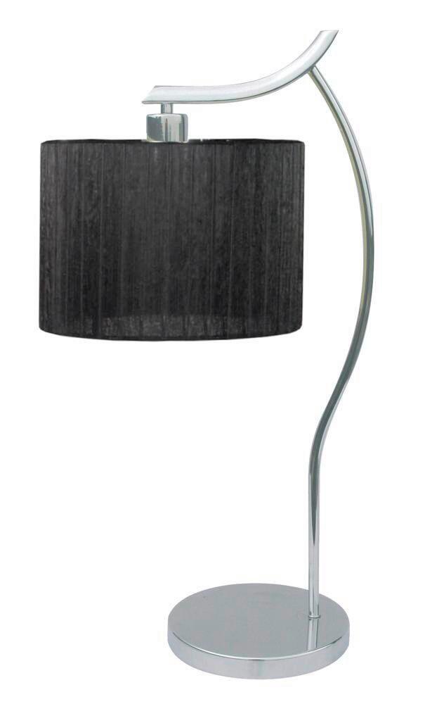 Stolna Svjetiljka Draga - boje kroma/crna, Konvencionalno, metal/tekstil (34/34/66cm)