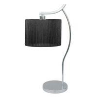 Stolna Svjetiljka Draga - boje kroma/crna, Konvencionalno, metal/tekstil (34/34/66cm)