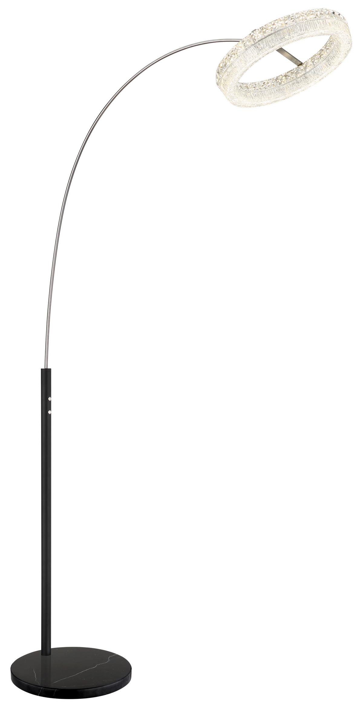 Led Podna Svjetiljka Laurel - prozirno/crna, Design, staklo/metal (92,5/40/190cm) - Globo