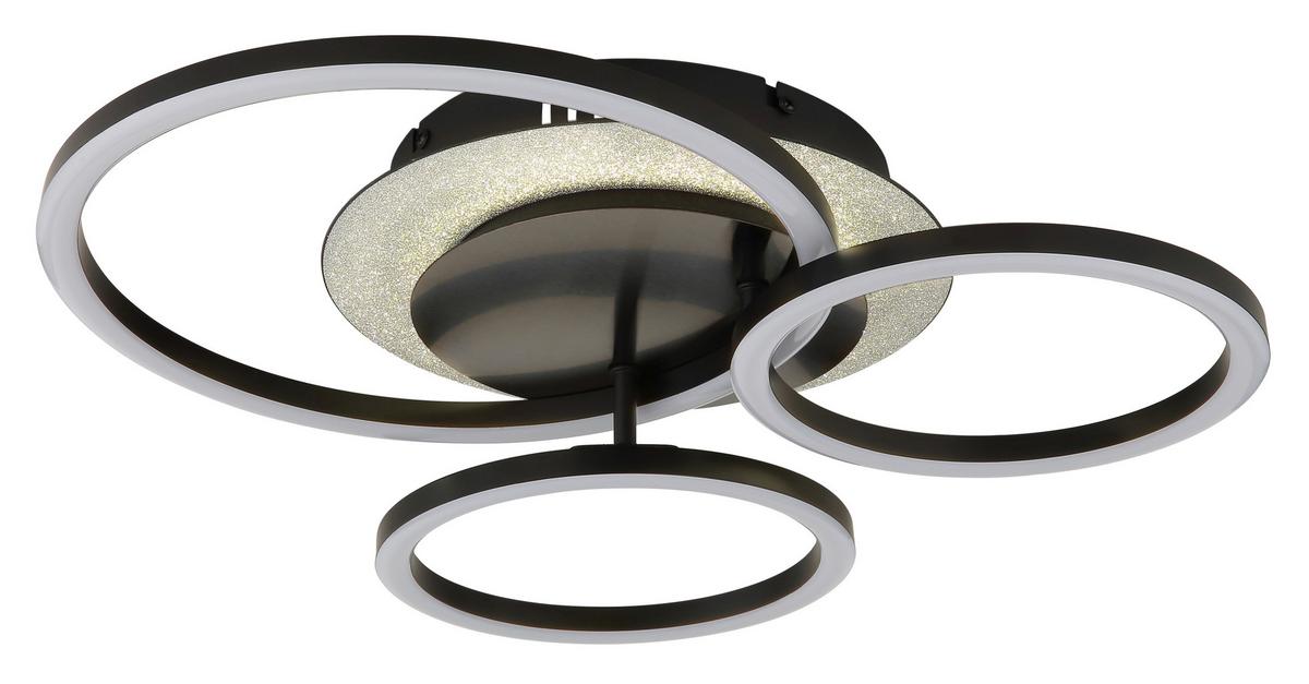 Led Stropna Svjetiljka Norberto - bijela/srebrne boje, Design, metal/plastika (46/42/11,5cm) - Globo