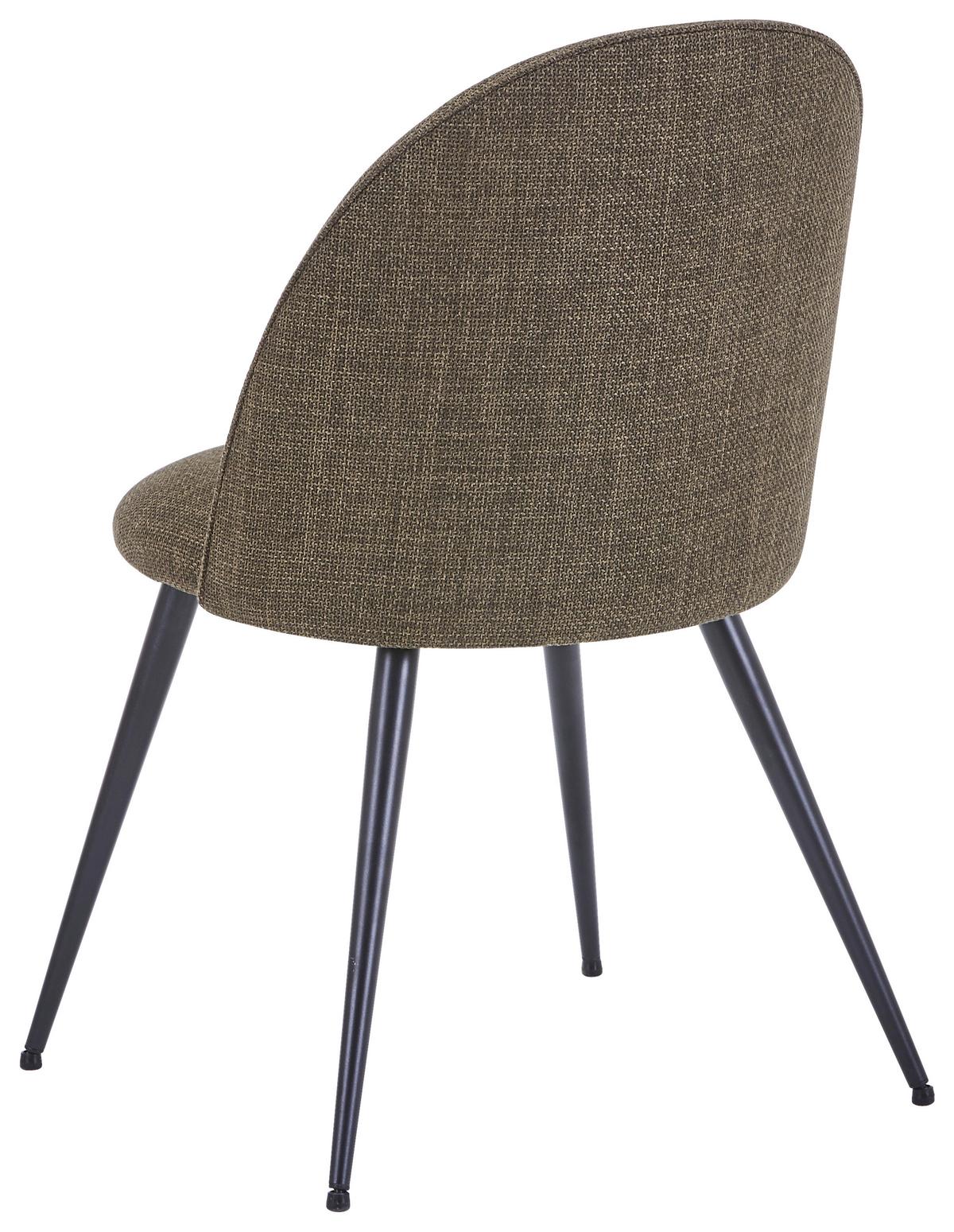 Stuhl Lotte Dunkelgrün - Dunkelgrün/Schwarz, Lifestyle, Textil/Metall (49.5/83.5/53.5cm) - Mömax