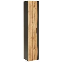 Visoka Omara Timber, Hrast, Temno Siva - Moderno, kovina/umetna masa (40/194/35cm) - Premium Living