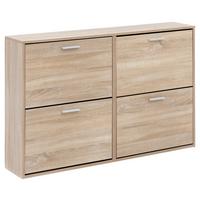 Omara Za Čevlje Sonoma, Videz Hrasta - srebrne barve/hrast sonoma, Konvencionalno, kovina/leseni material (120/81/24cm) - MID.YOU