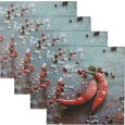 Schneidebrett Lenny in Schwarz/Rot - Glas (22/22/0,4cm) - Mömax modern living