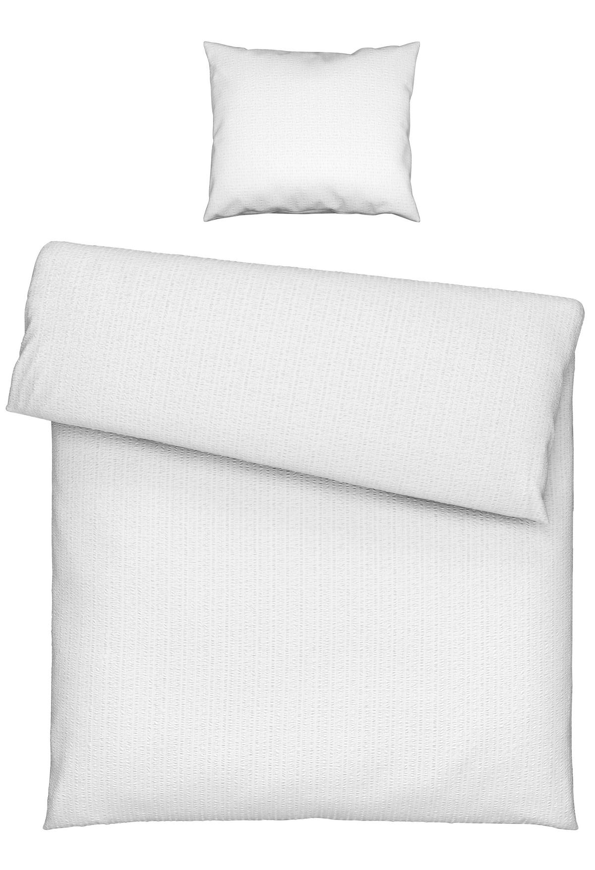 BETTWÄSCHESET GISI - Weiss, Konventionell, Textil (160/210cm) - Modern Living