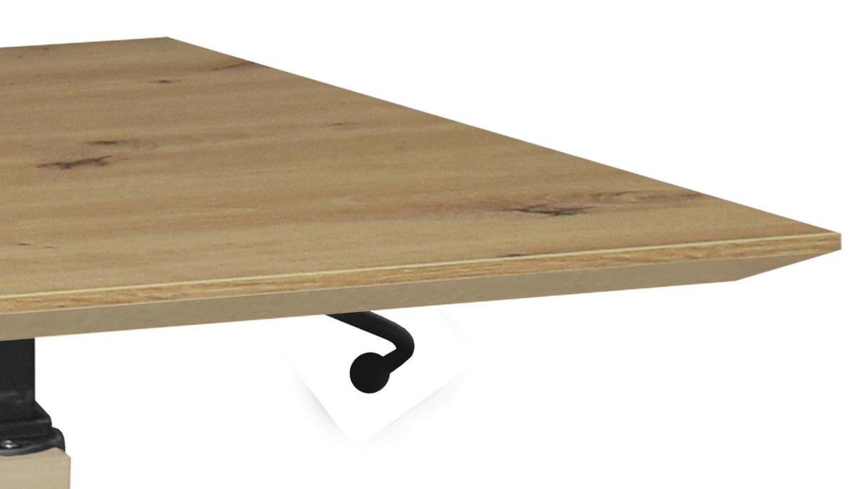 Couchtisch Halvar - Schwarz/Eiche Artisan, Modern, Holzwerkstoff (110/50-69/60cm) - Premium Living