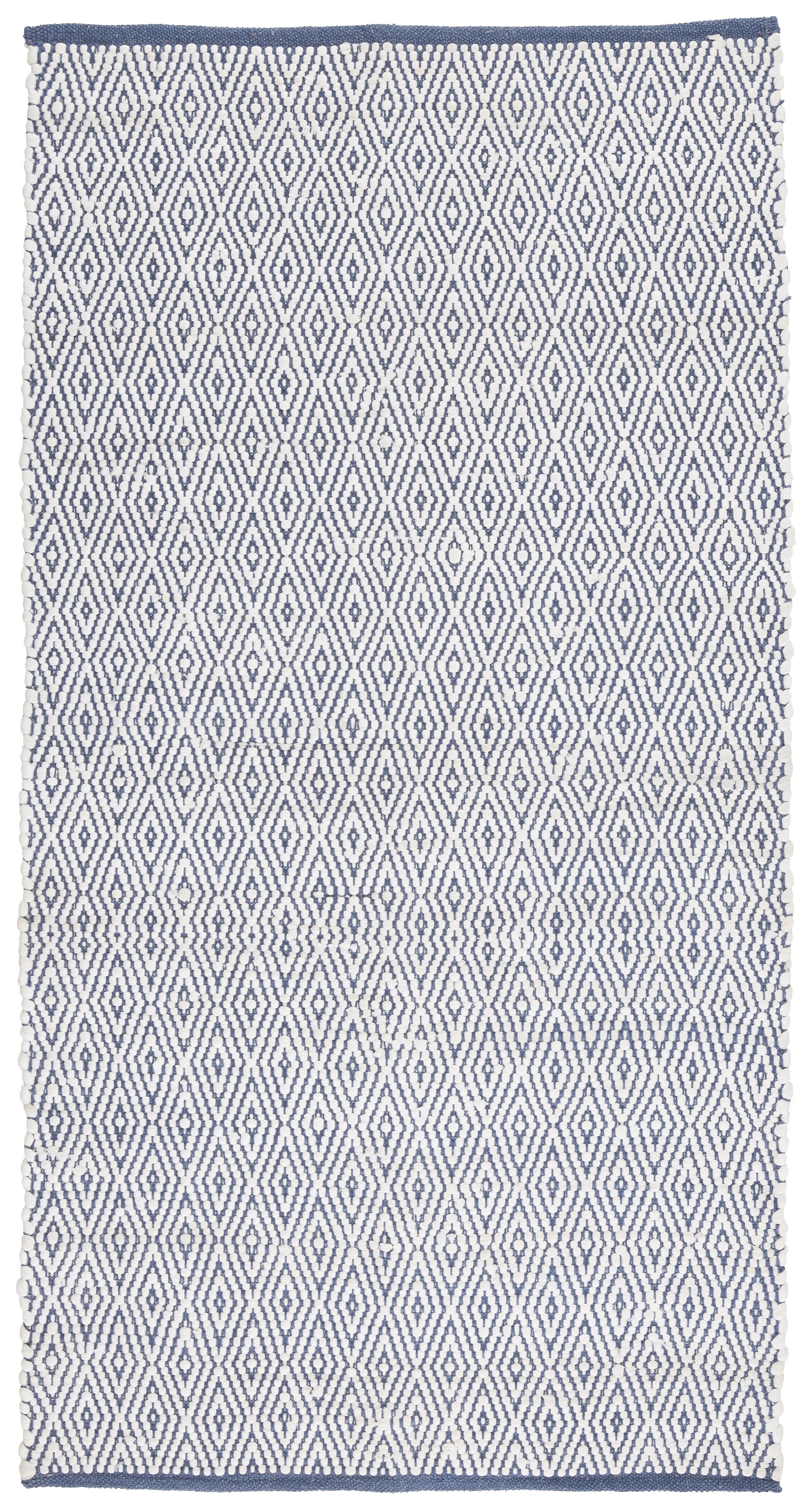 Handwebteppich Carmen in Blau ca. 80x150cm - Dunkelblau, Textil (80/150cm) - Modern Living