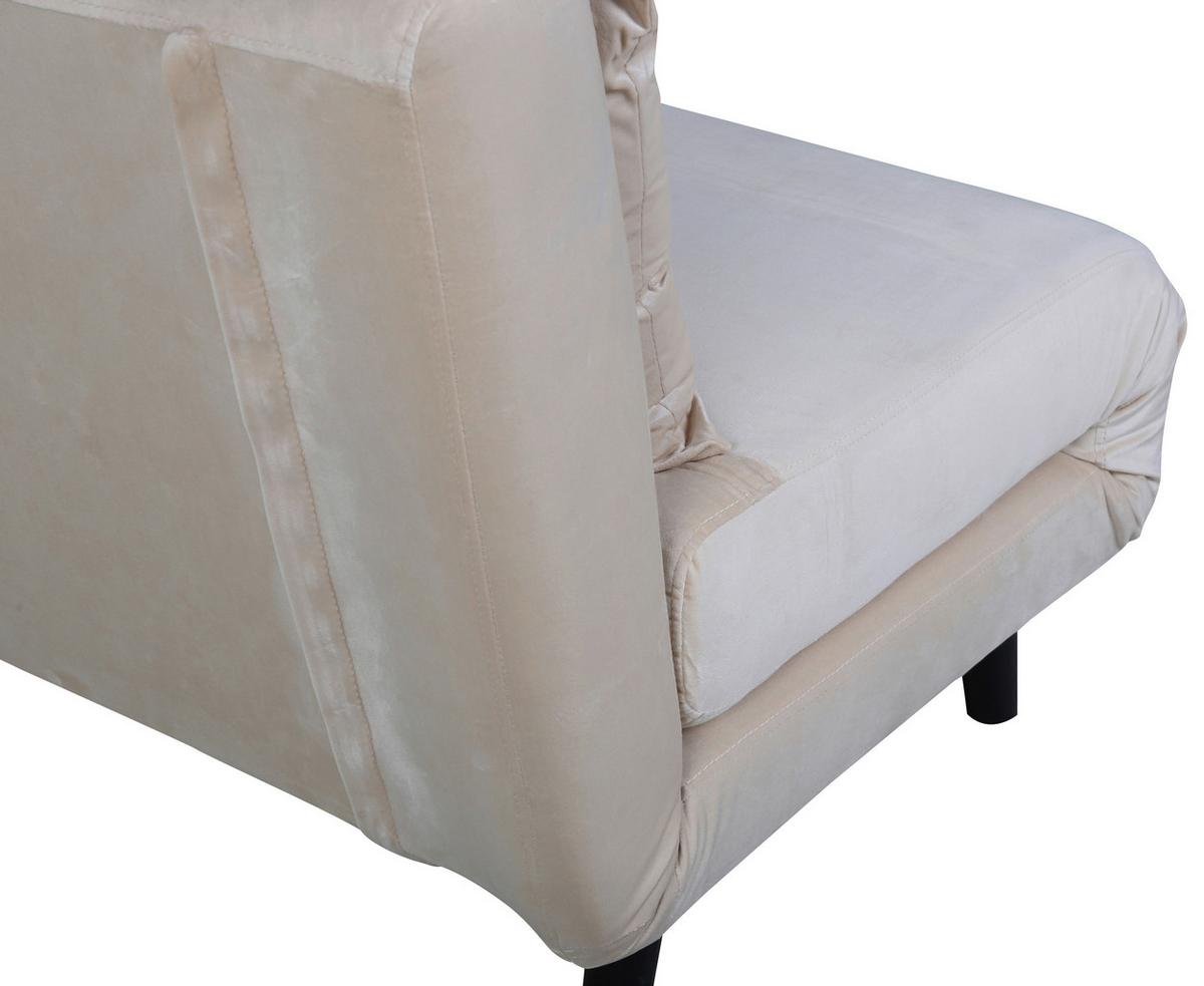 SCHLAFSOFA VICKY - Creme, Design, Textil/Metall (120/88/80cm) - Livetastic