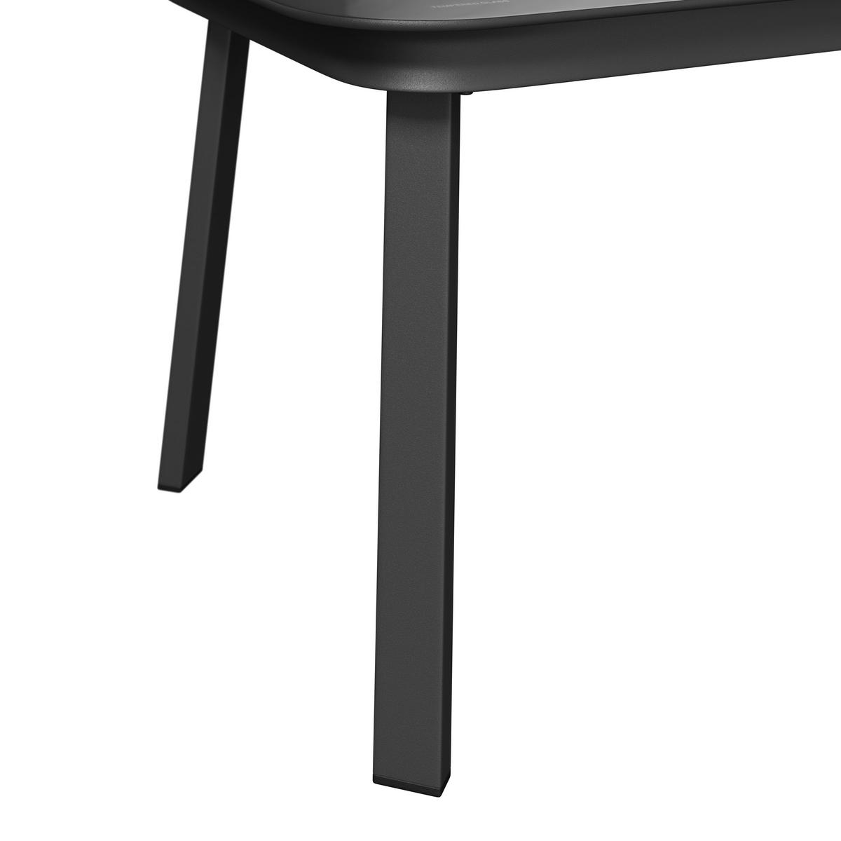 KOMPLET MEBLI TARASOWYCH VICTORIA - antracytowy/czarny, Modern, metal/tkanina (125/74/74cm) - Ambia Garden
