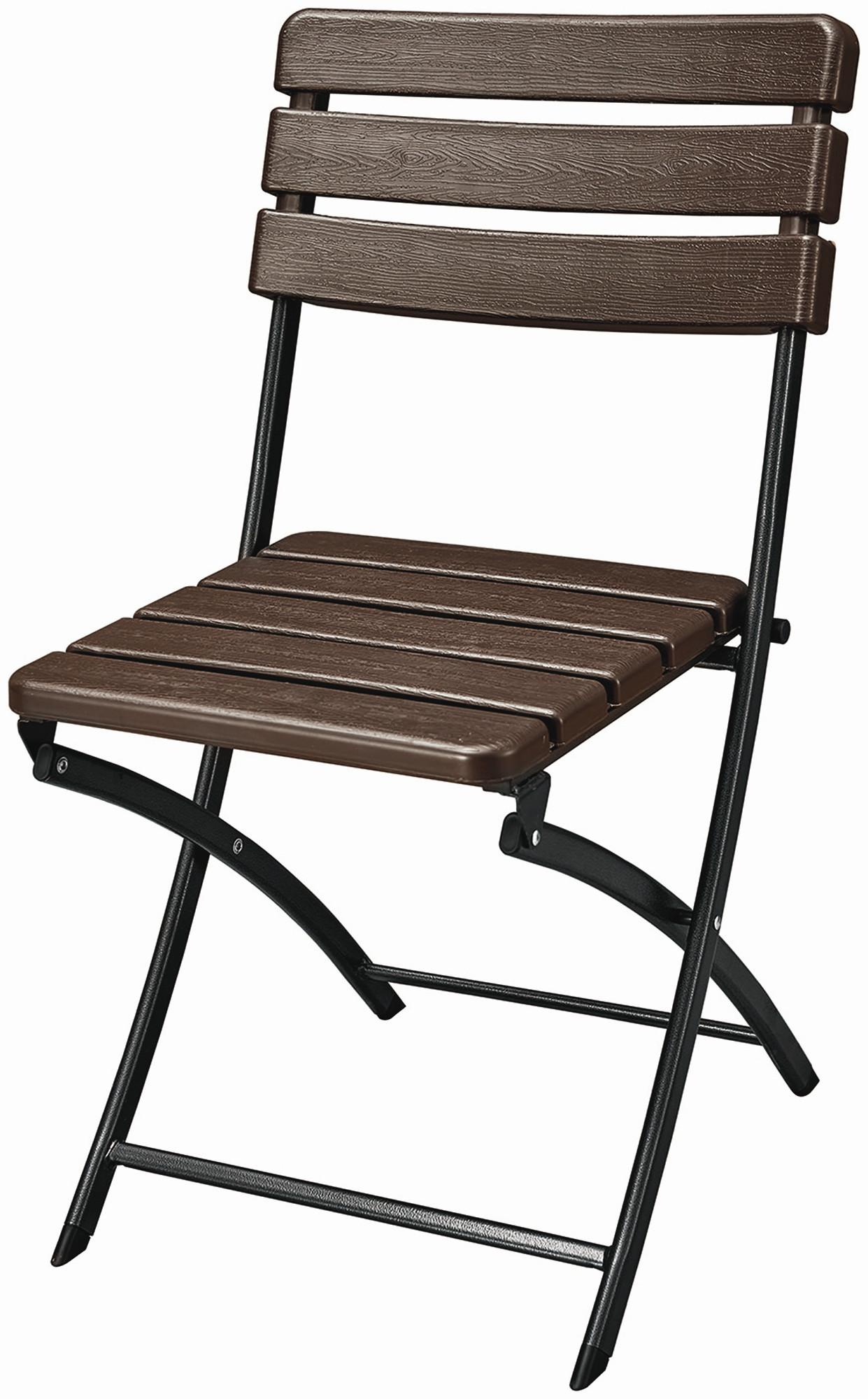 Klappstuhl-Set Tabora 2er-Set ca. 44x83 cm Braun/Schwarz - Schwarz/Braun, Basics, Kunststoff/Metall (44/83/54cm) - Gardenson