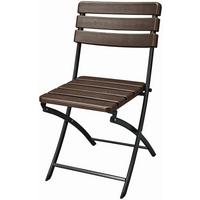 Klappstuhl-Set Tabora 2er-Set ca. 44x83 cm Braun/Schwarz - Schwarz/Braun, Basics, Kunststoff/Metall (44/83/54cm) - Gardenson