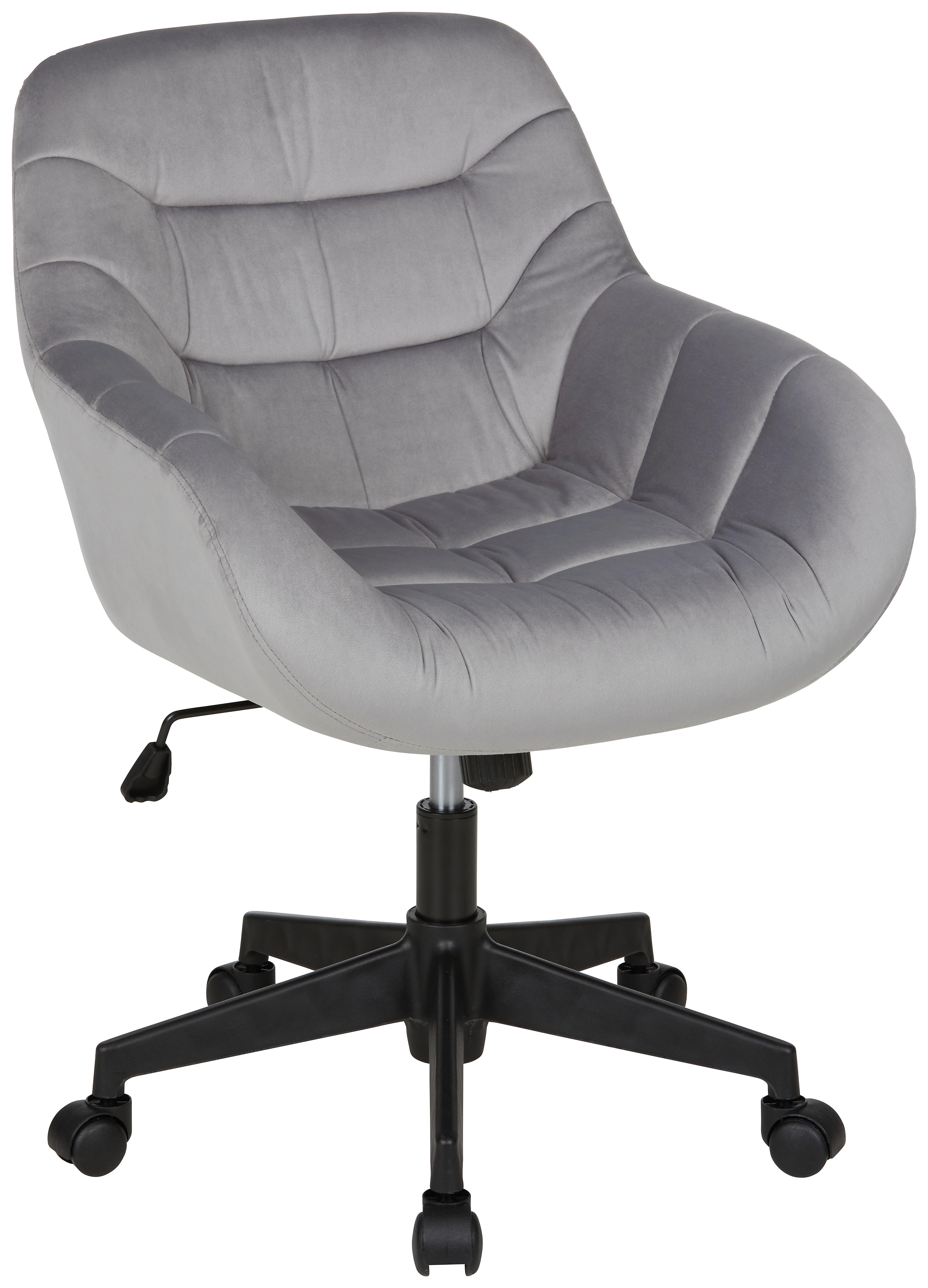 Drehstuhl in Grau - Schwarz/Grau, Romantik / Landhaus, Holz/Kunststoff (60/91/64cm) - Premium Living