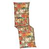 Relaxsesselauflage Tours ca. 170x46 cm Häuser - Rot/Orange, Design, Textil (170/46/8cm) - Gardenson