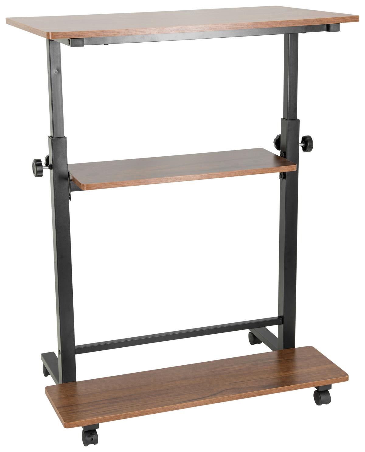 Pisalna Miza Workstation Ii, Črna, Hrast - črna/barva oreha, Basics, kovina/umetna masa (80/80x120/50cm) - MID.YOU