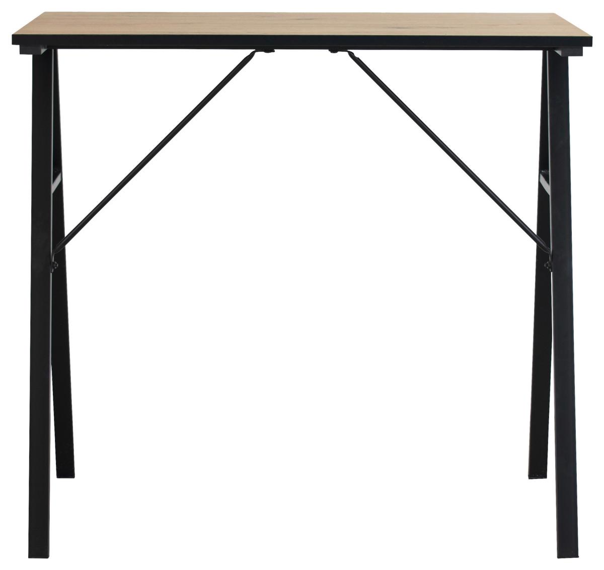 Masă de scris NIZZA - stejar Artisan/negru, Modern, metal/material pe bază de lemn (80/74/50cm) - Based