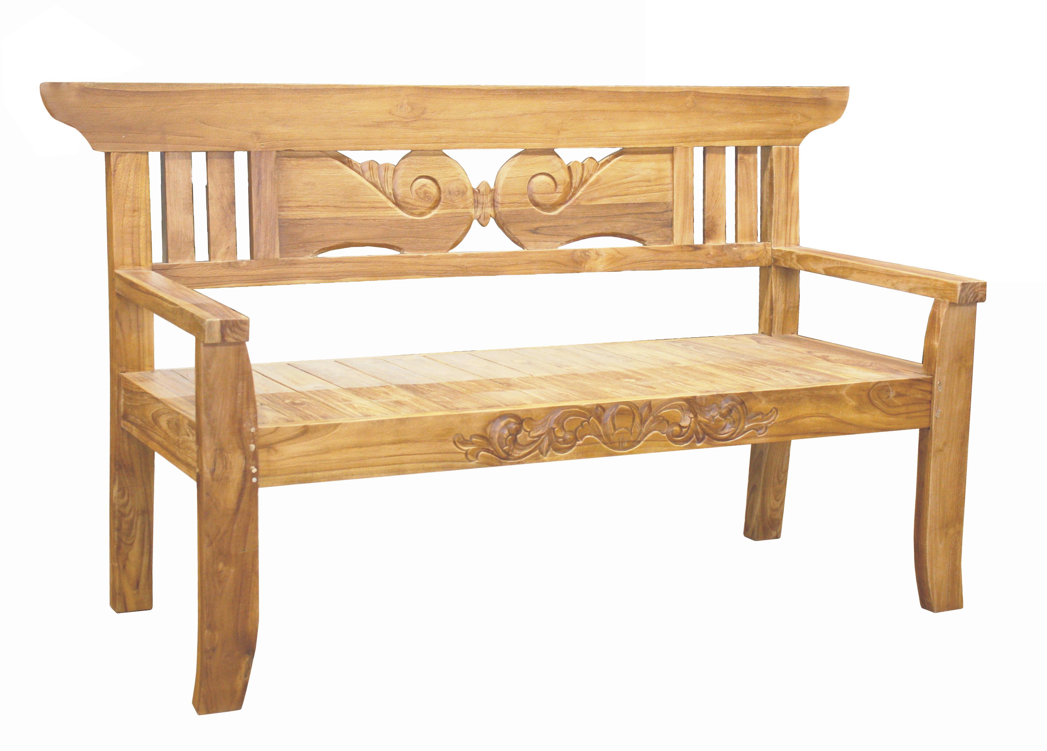 Gartenbank Padar Teak 3-Sitzer - Braun, Basics, Holz (163,5/97/61cm) - Gardenson