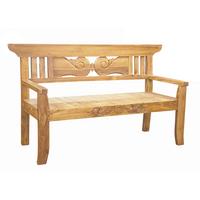 Gartenbank Padar Teak 3-Sitzer - Braun, Basics, Holz (163,5/97/61cm) - Gardenson