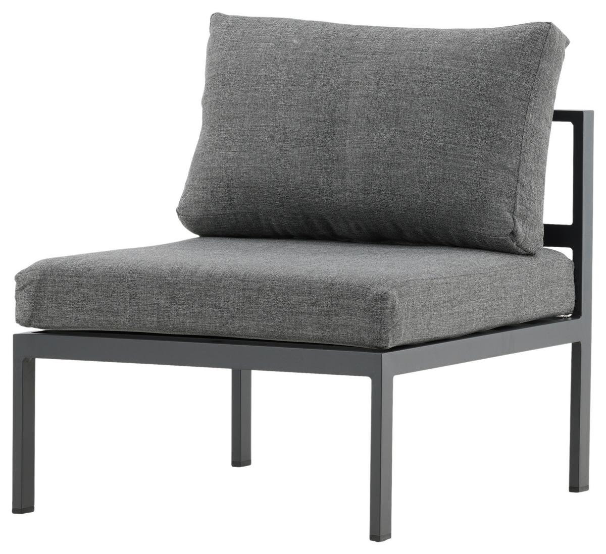 LOUNGESESSEL COPACABANA - Schwarz/Grau, KONVENTIONELL, Metall (70/65/74cm) - Gardenson