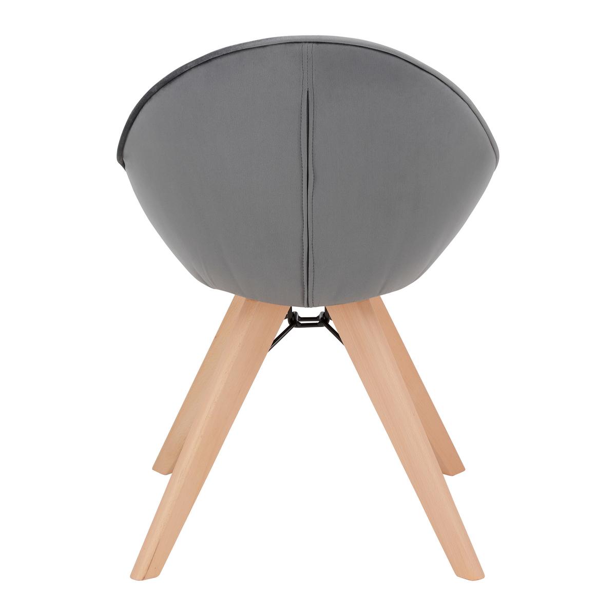 KRZESŁO DARIA - kolor bukowy/ciemnoszary, Modern, metal/drewno (57/80,5/59cm) - Bessagi Home