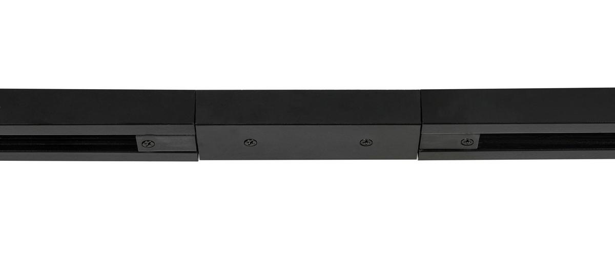 SYSTEM SZYNOWY BINE - czarny/kolor chromowy, Trend, tworzywo sztuczne/metal (210/5,5/14cm) - Novel