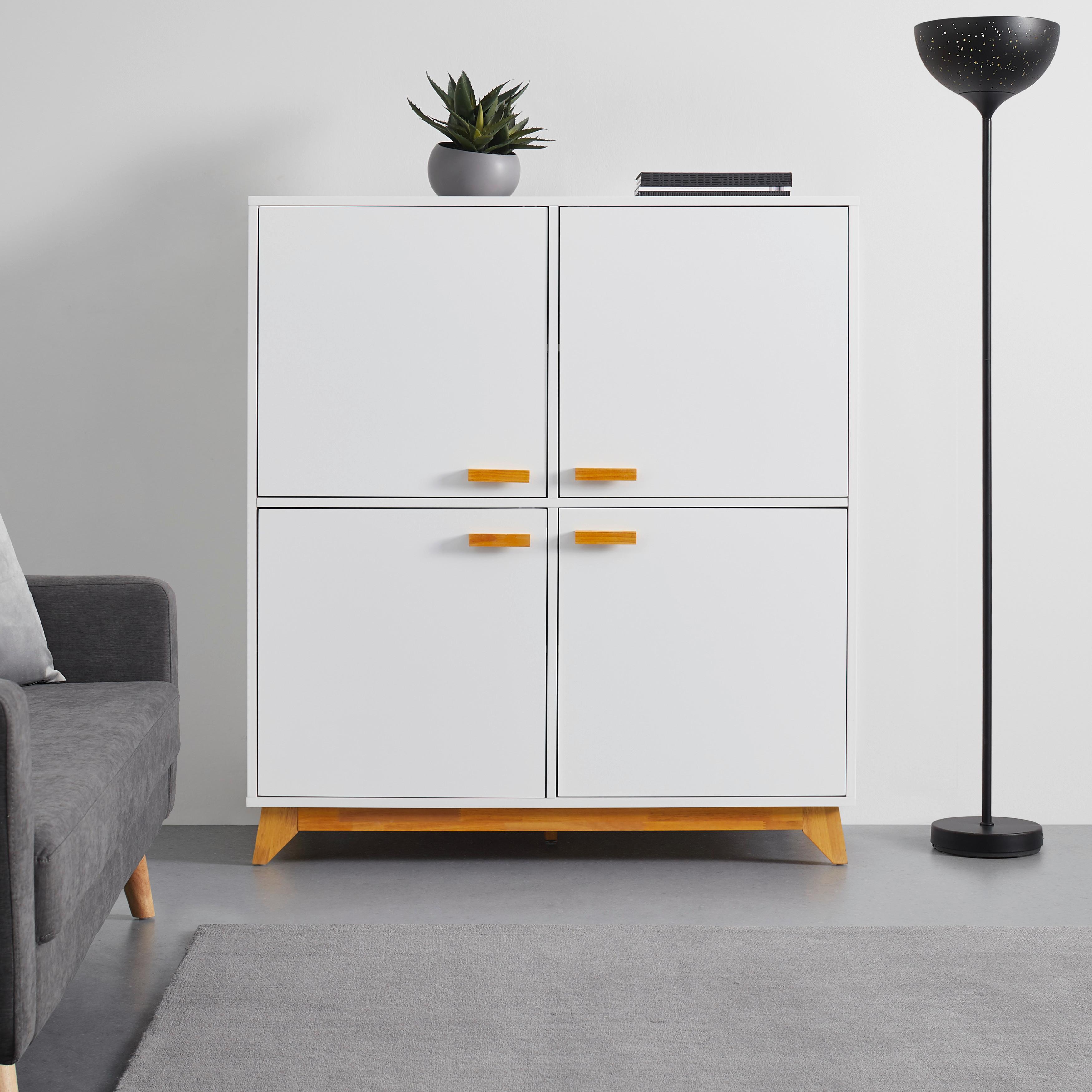 Kommode weiss "Milan" - Weiss, Modern, Holz (120/132/52,5cm) - Bessagi Home