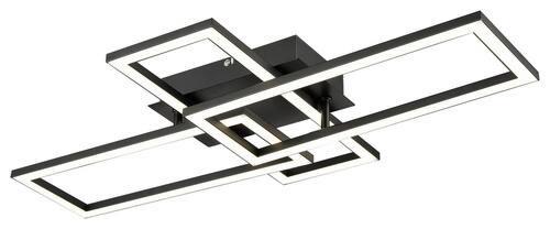 LED Mennyezeti Lámpa Ferm - Fekete, modern, Műanyag/Fém (65/43,3/8cm) - Premium Living