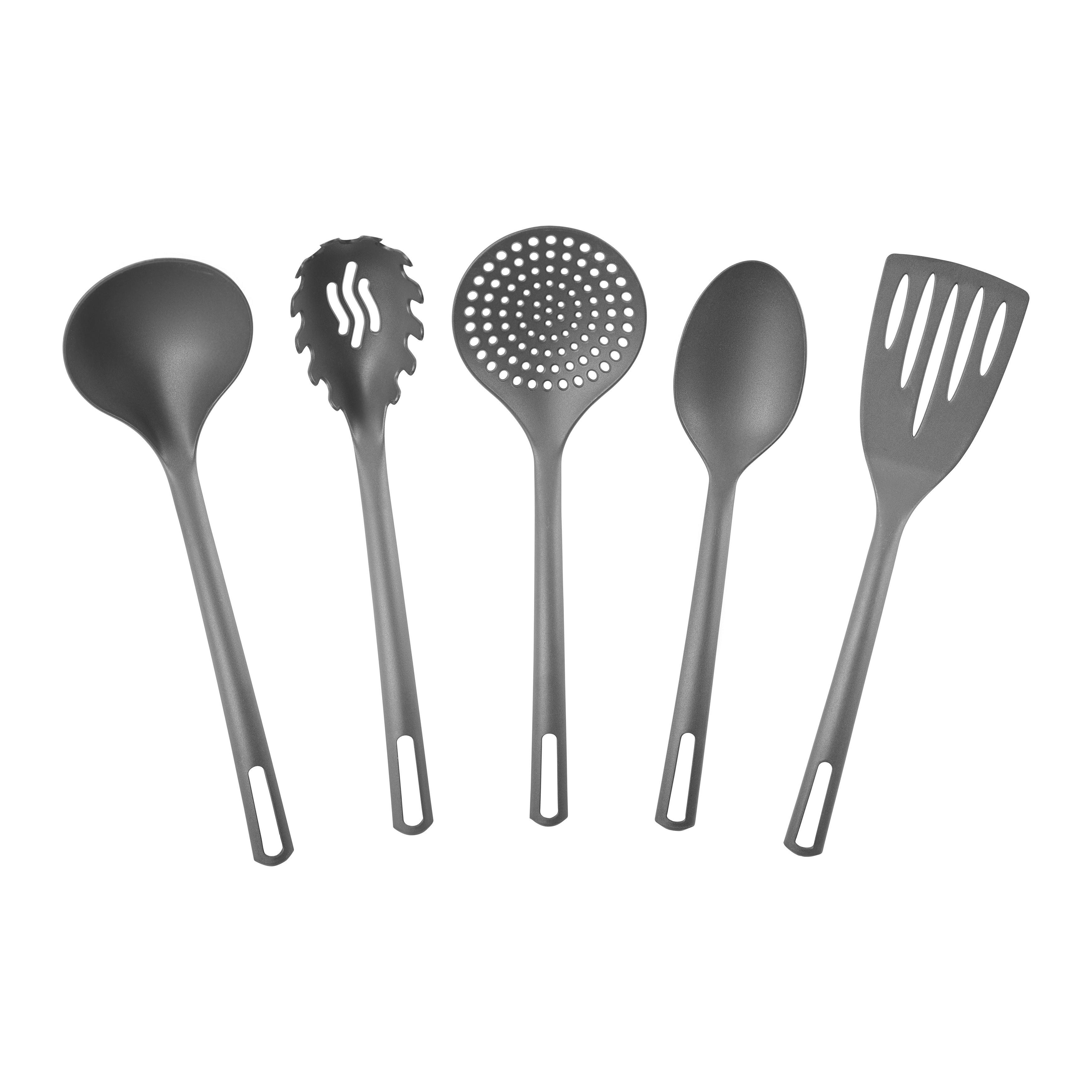 Set Kuhinjskih Pripomočkov Natalie - temno siva, Konvencionalno, umetna masa - Mömax