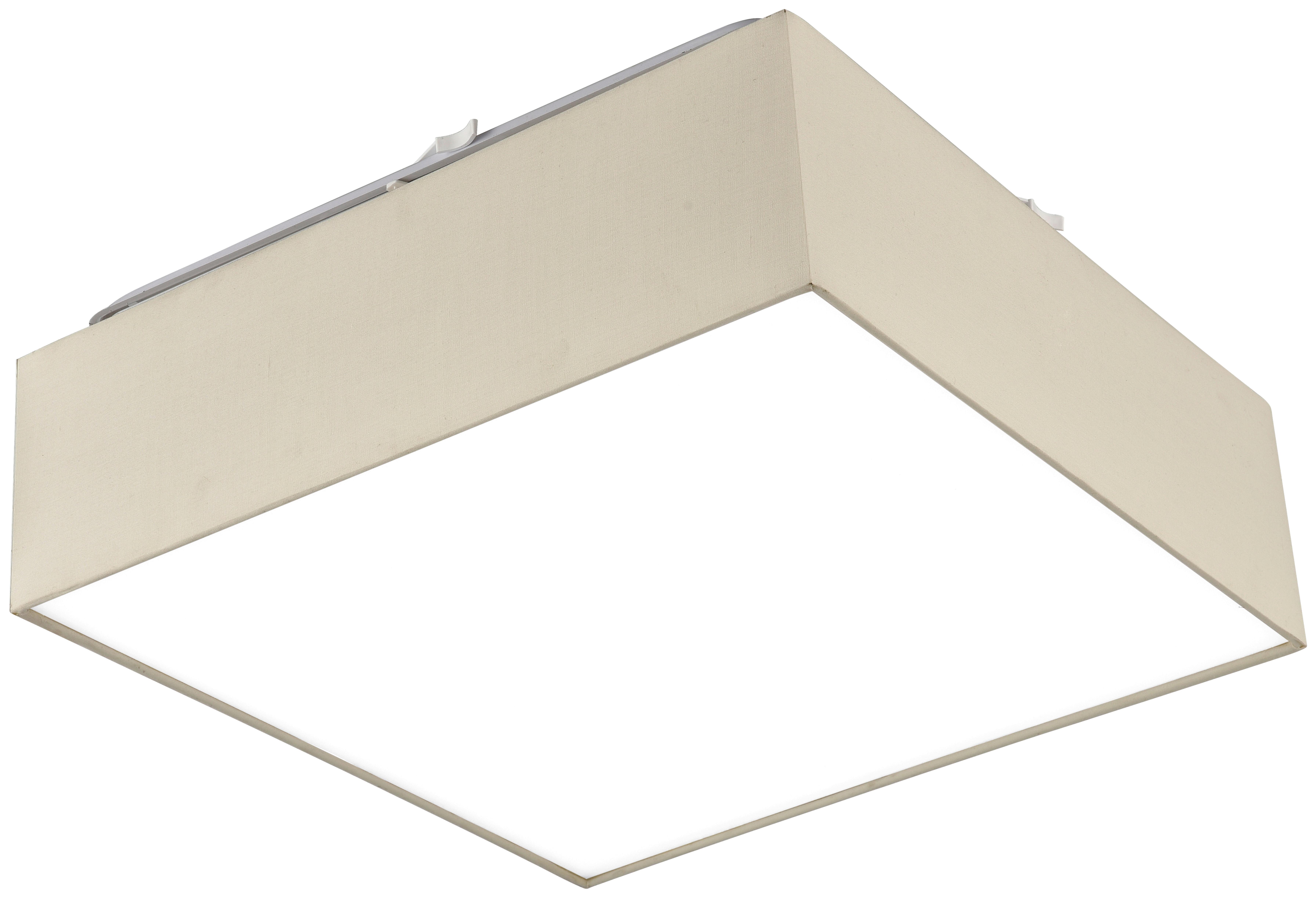 Mennyezeti Lámpa Stoffi - Fehér, modern, Műanyag/Textil (40/40/15cm) - Modern Living