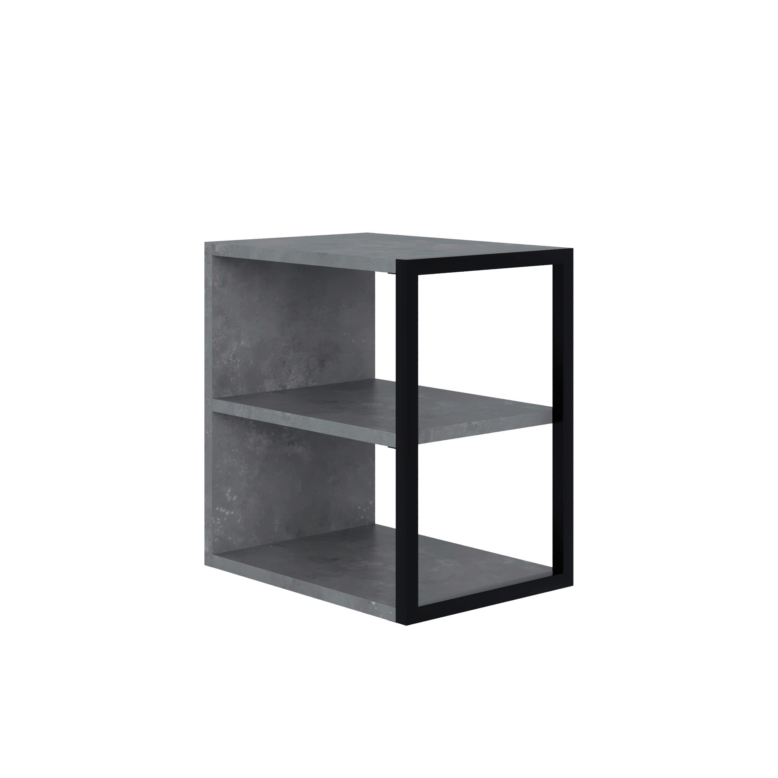 Beistelltisch Echo ca. 42x45x30 cm Grau - Grau, Design, Holzwerkstoff/Metall (42/45/30cm) - Livetastic