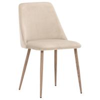 STUHL-SET NIGHT - Beige/Braun, Design, Textil/Metall (49/87/56cm) - Livetastic