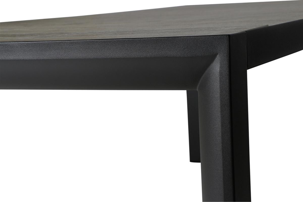 Loungegarnitur 7-tlg Velia Metall/Textil/Keramik - Anthrazit/Schwarz, KONVENTIONELL, Keramik/Textil - Siena Garden